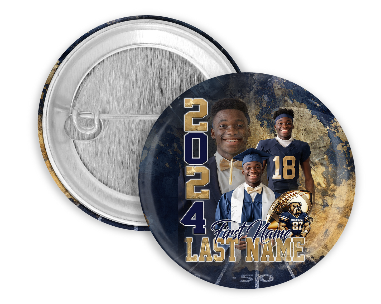 GRADUATION 2-1/4" CUSTOM BUTTONS