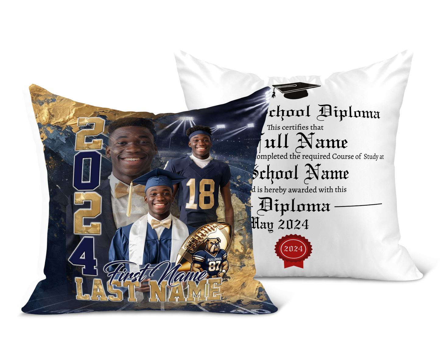 KUSTOM (CUSTOM) GRADUATION DIPLOMA PILLOW