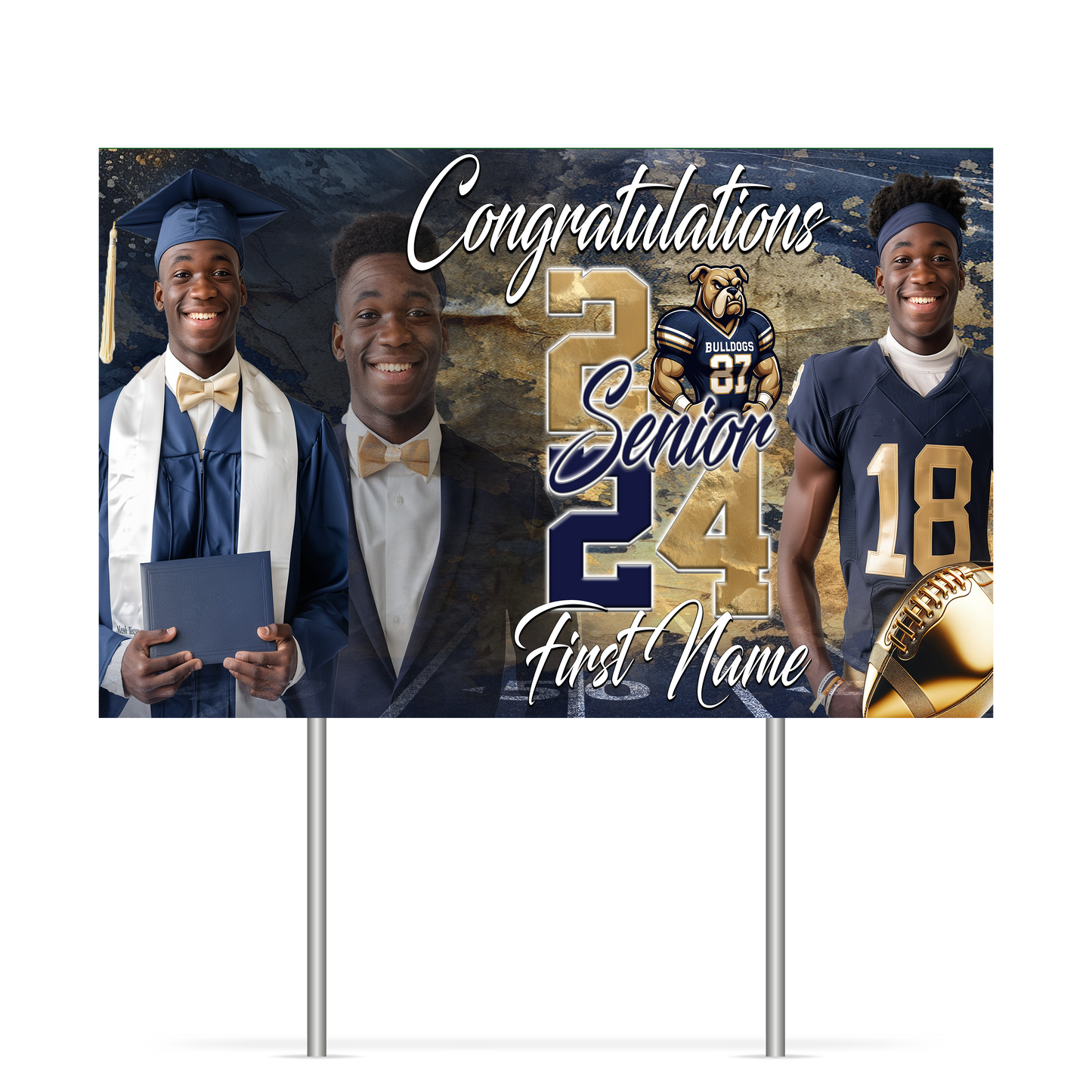 KUSTOM (CUSTOM) GRADUATION YARD SIGN