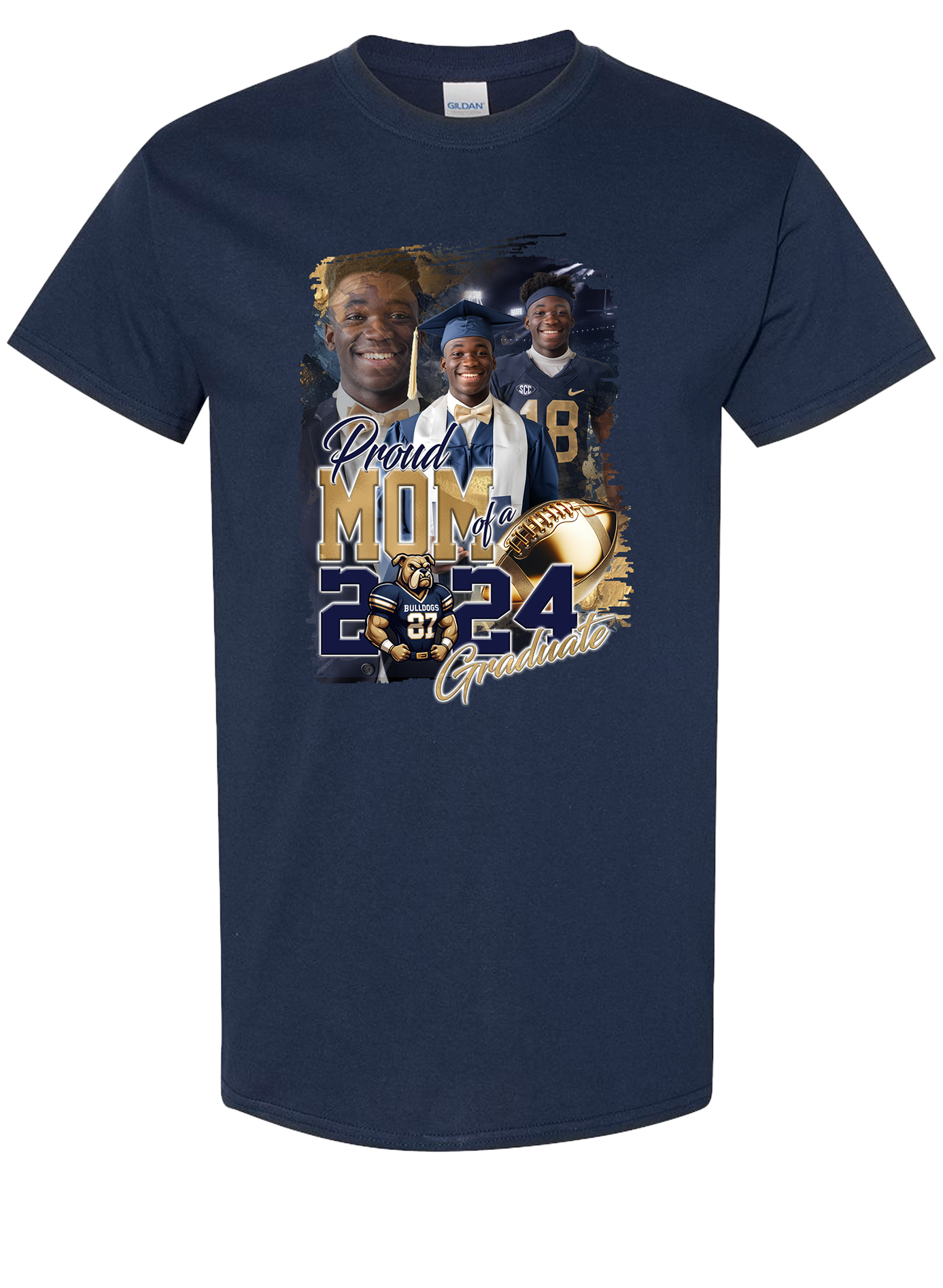 ADULT GRAD CENTER FRONT DESIGN COLOR SHORT SLEEVE T-SHIRT